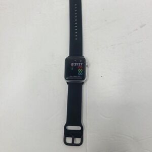 Apple Watch Series 3 38mm GPS WiFi Cellular Silver Aluminum Black Silicone Band